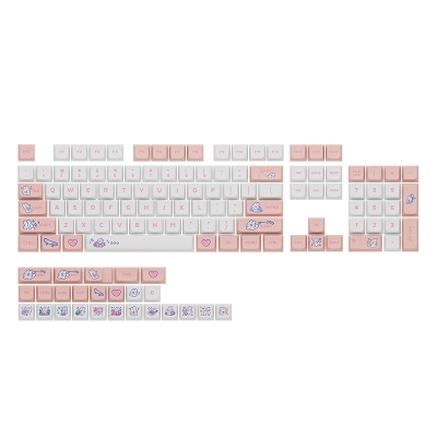 Steam Rabbit 104+25 XDA-like Profile Keycap Set Cherry MX PBT Dye-subbed for Mechanical Gaming Keyboard